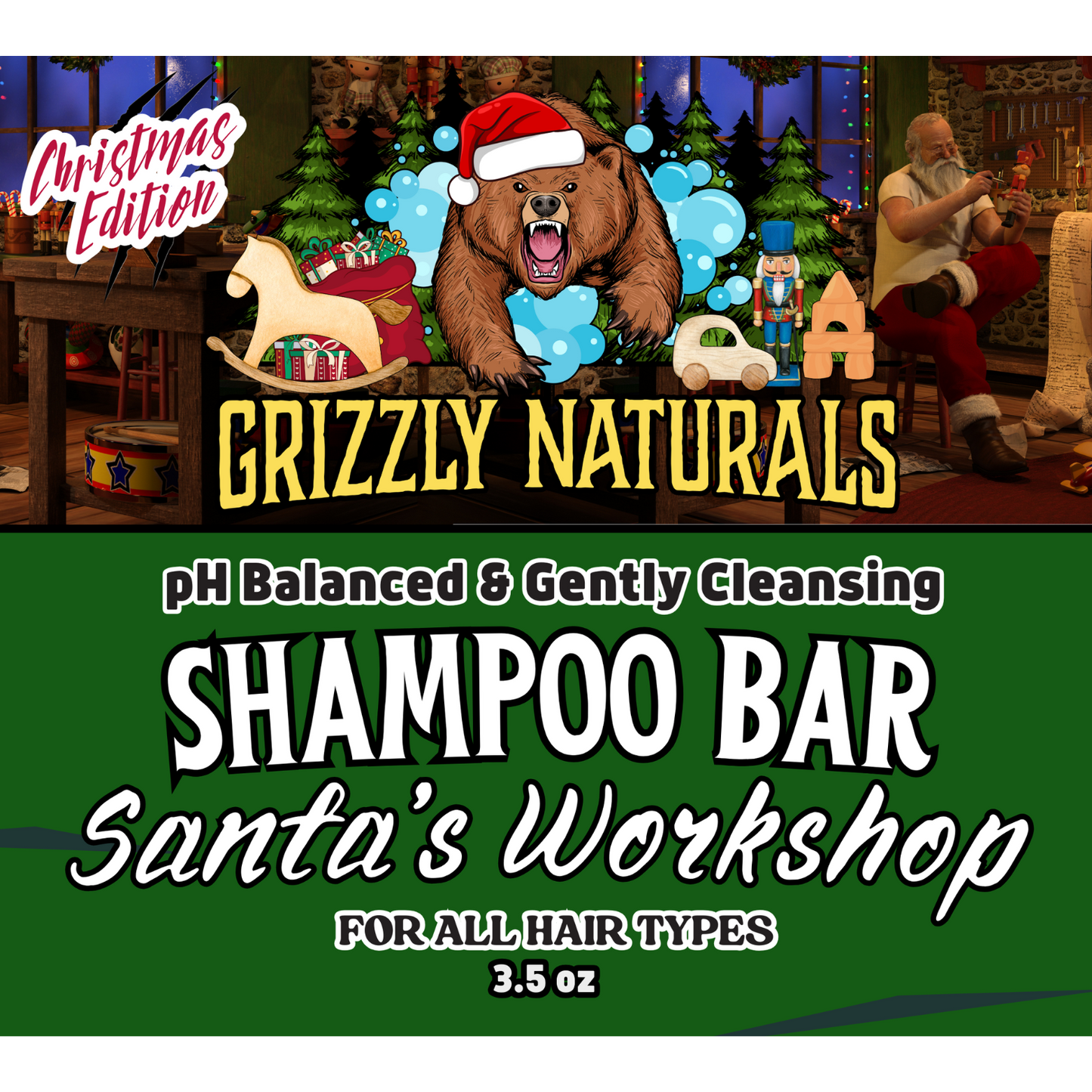 Santa's Workshop - SHAMPOO BAR - pH balanced