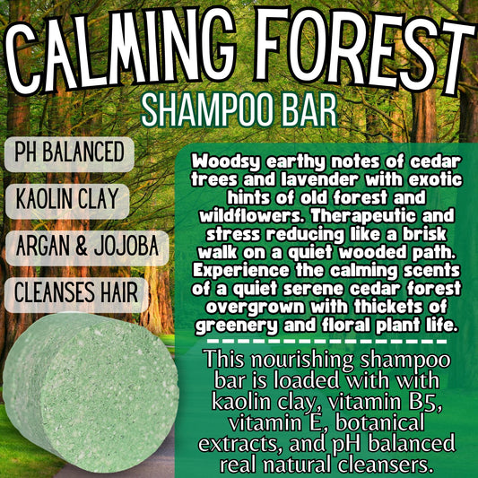 Calming Forest - SHAMPOO BAR - pH balanced - Grizzly Naturals Soap Company
