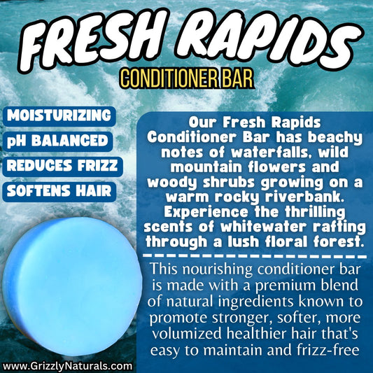 Fresh Rapids - CONDITIONER BAR - Grizzly Naturals Soap Company