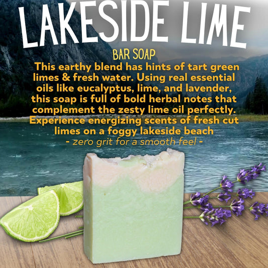 Lakeside Lime - BAR SOAP - Zero Grit - Grizzly Naturals Soap Company