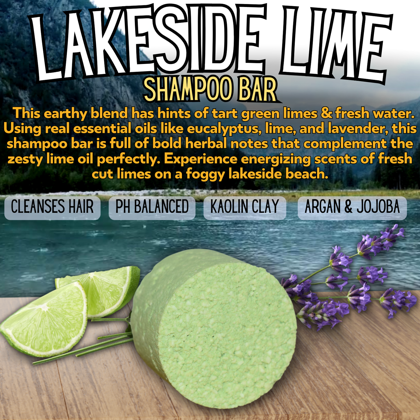 Lakeside Lime - SHAMPOO BAR - pH balanced