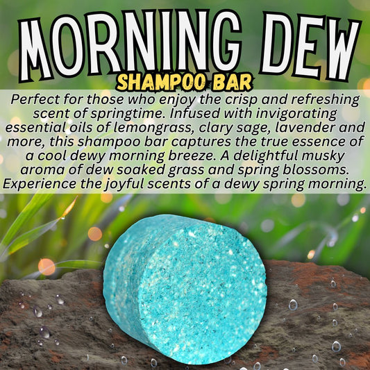 Morning Dew - SHAMPOO BAR - pH balanced - Grizzly Naturals Soap Company