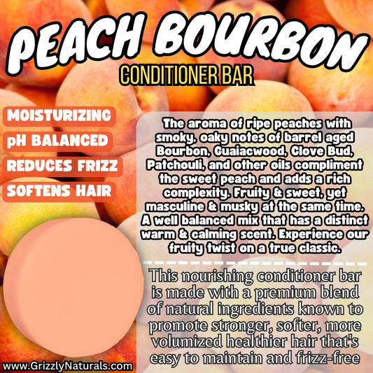 Peach Bourbon - CONDITIONER BAR - Grizzly Naturals Soap Company