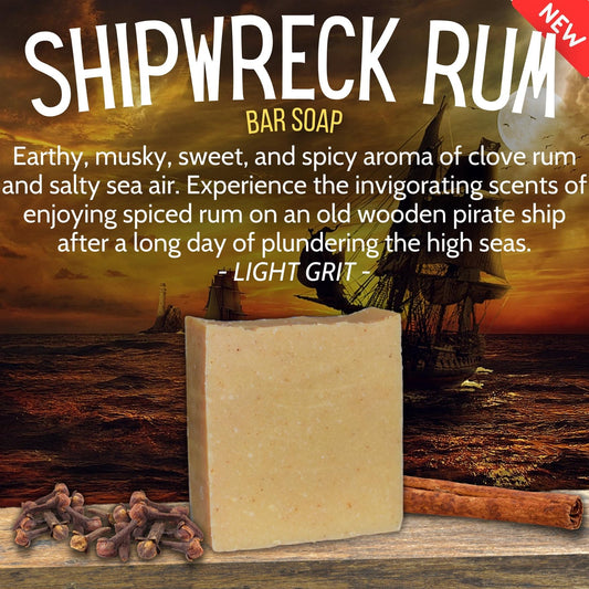 Shipwreck Rum - BAR SOAP - Light Grit - Grizzly Naturals Soap Company