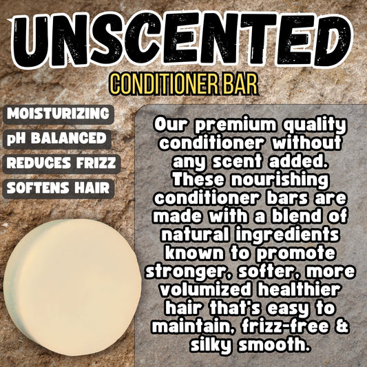 UNSCENTED - CONDITIONER BAR - Grizzly Naturals Soap Company