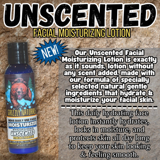 Unscented Face Lotion - Grizzly Naturals Soap Company