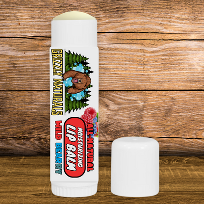 Wild Bearry Natural Lip Balm Stick with Organic Beeswax, Shea Butter, Almond Oil, Coconut Oil, Vitamin E, and Natural Berry Flavor
