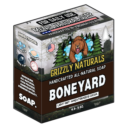Boneyard 🪦 - HALLOWEEN LIMITED EDITION - Zero Grit - NATURAL BAR SOAP FOR MEN