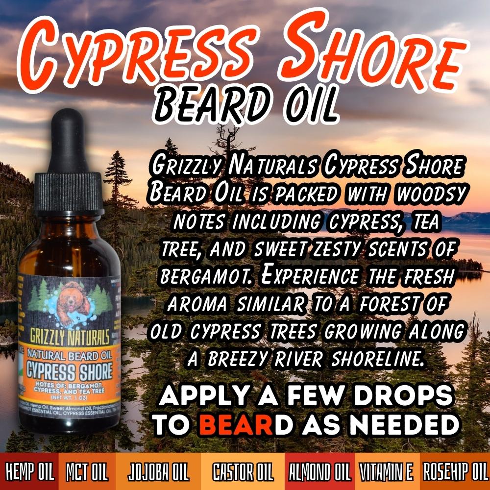 BEARD OIL - Cypress Shore - Grizzly Naturals Soap Company