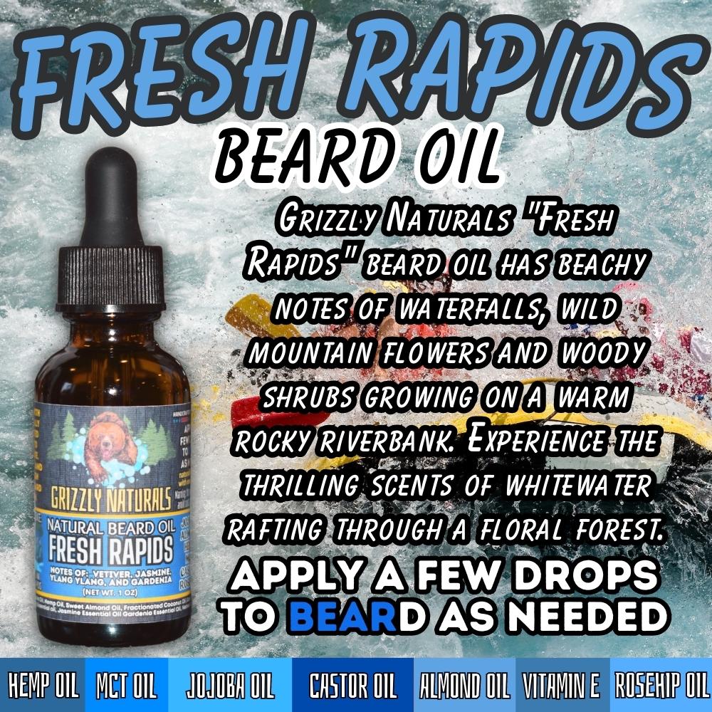 BEARD OIL - Fresh Rapids - Grizzly Naturals Soap Company