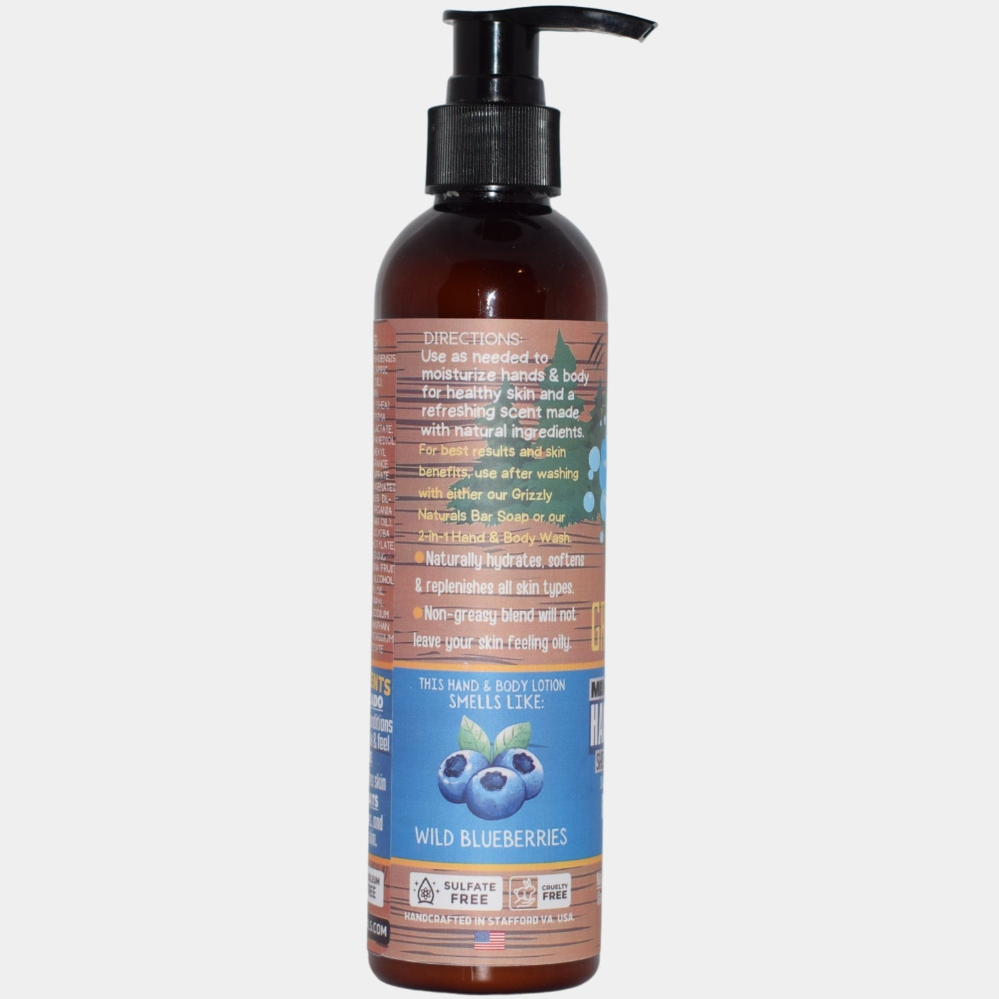 BlueBearry - HAND & BODY LOTION - Grizzly Naturals Soap Company