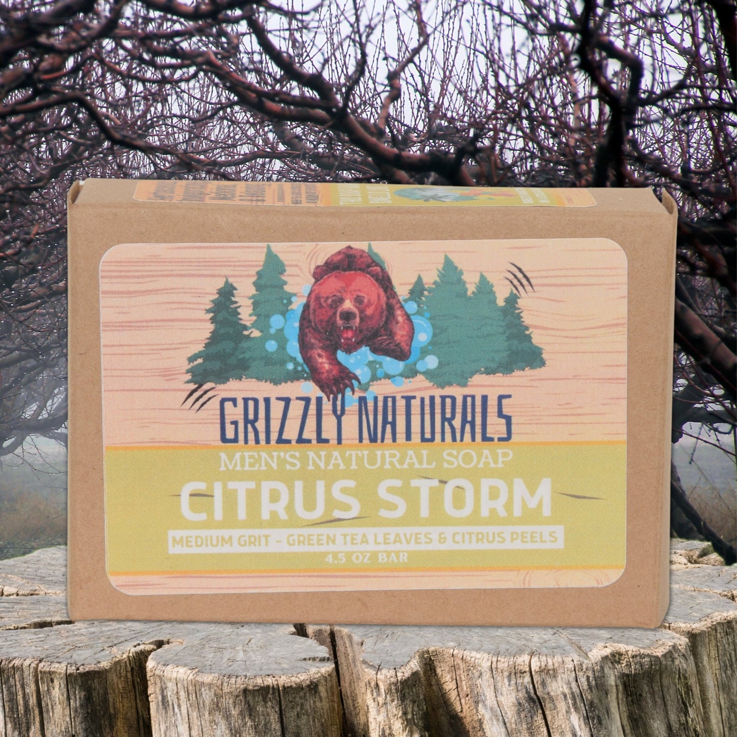 Citrus Storm - BAR SOAP - Medium Grit - Grizzly Naturals Soap Company