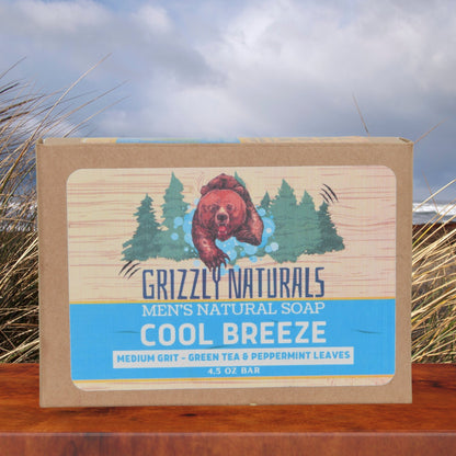 Cool Breeze - BAR SOAP - Medium Grit - Grizzly Naturals Soap Company