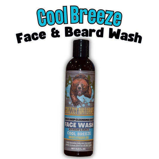 Cool Breeze Face & Beard Wash - Grizzly Naturals Soap Company