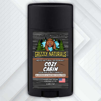 Cozy Cabin - DEODORANT - Baking Soda & Aluminum Free - Grizzly Naturals Soap Company