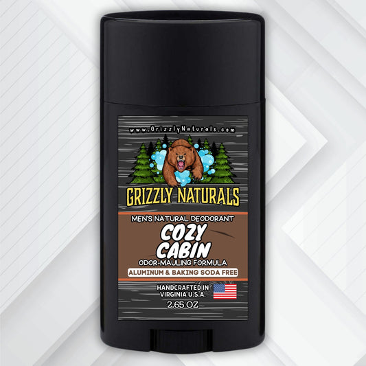 Cozy Cabin - DEODORANT - Baking Soda & Aluminum Free - Grizzly Naturals Soap Company