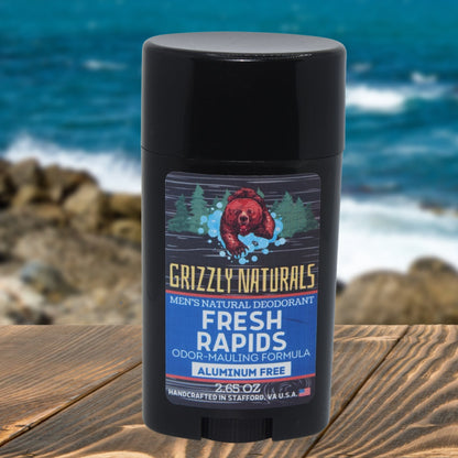 Fresh Rapids - DEODORANT - Baking Soda & Aluminum Free - Grizzly Naturals Soap Company