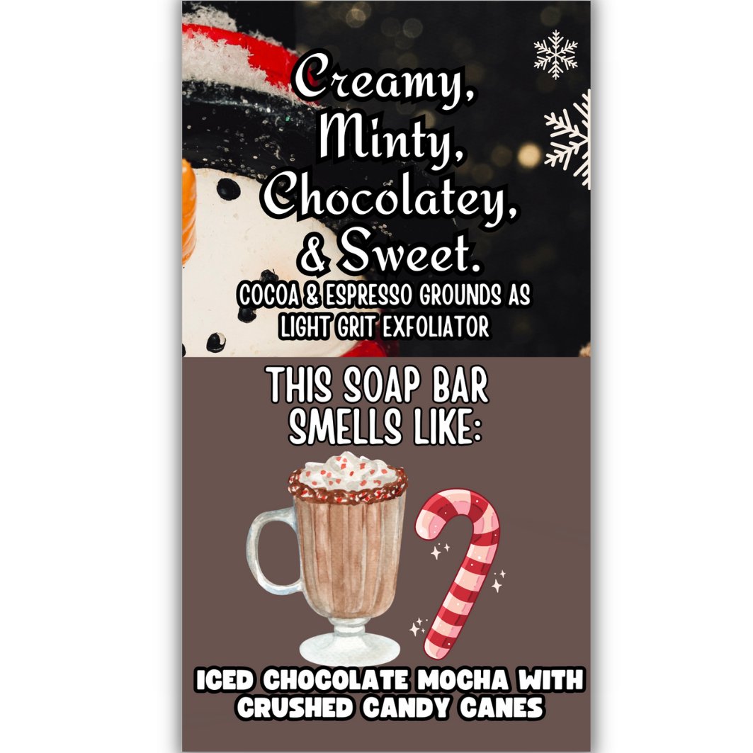 Frosty's Mint Mocha - BAR SOAP - Light Grit - Limited Edition - Discounted Extra Inventory - Grizzly Naturals Soap Company