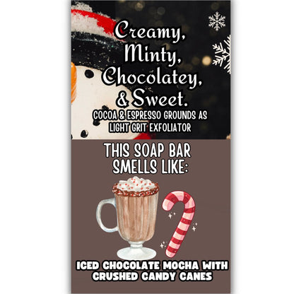 Frosty's Mint Mocha - BAR SOAP - Light Grit - Limited Edition - Discounted Extra Inventory - Grizzly Naturals Soap Company