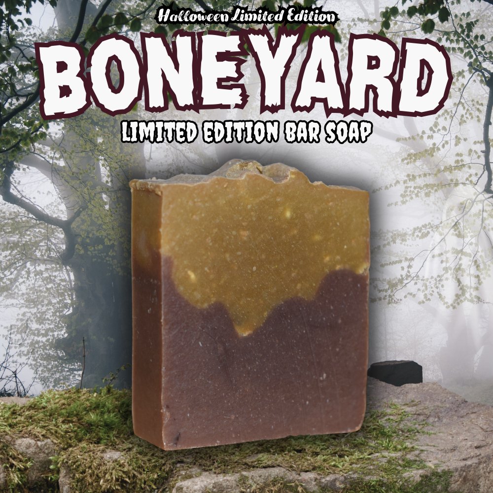 HALFWAY TO HALLOWEEN - Boneyard Bar Soap - Zero Grit - Grizzly Naturals Soap Company